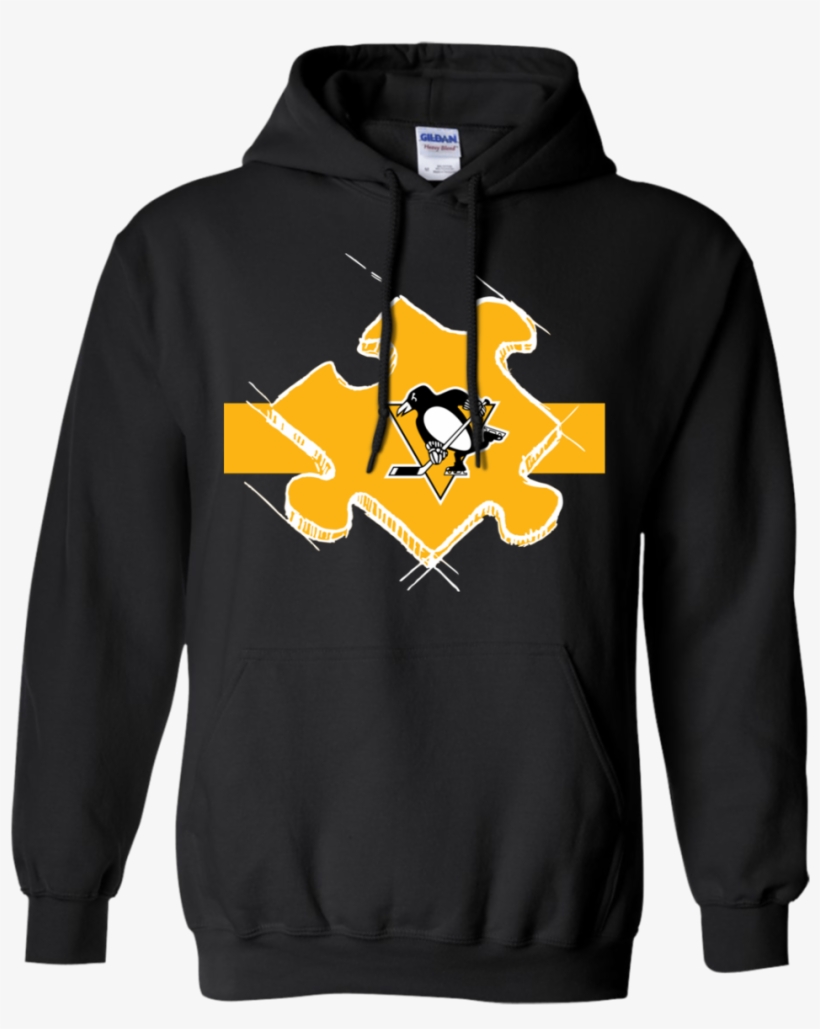 Pittsburgh Penguins Autism Awareness Shirts $43 - Gucci Teddy Bear Sweatshirt, transparent png download