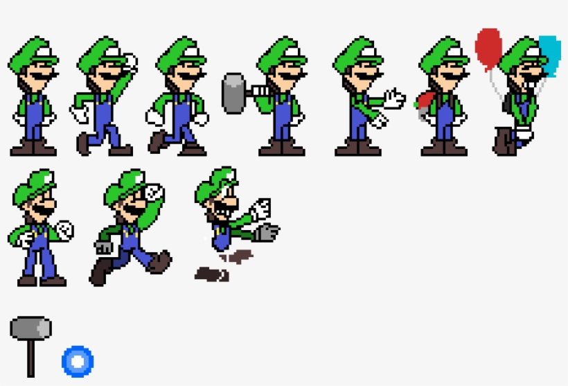 Luigi Mansion Sprite Sheet, transparent png download