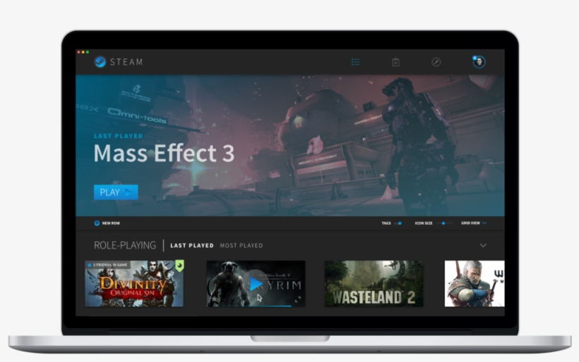 Redesigned Steam Homepage Featuring Custom Lists, Tags - Led-backlit Lcd Display, transparent png download