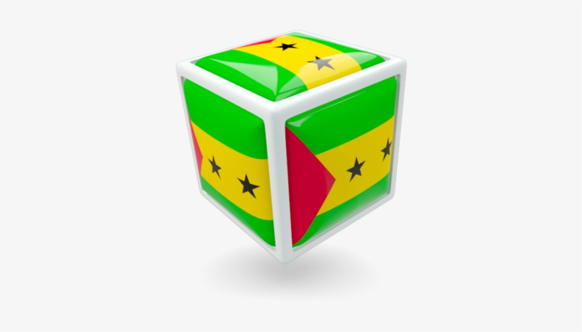 Illustration Of Flag Of Sao Tome And Principe - Rubik's Cube, transparent png download