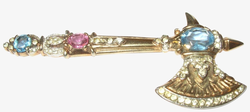 Vintage Alfred Philippe Trifari Battle Axe Brooch From - Body Jewelry, transparent png download