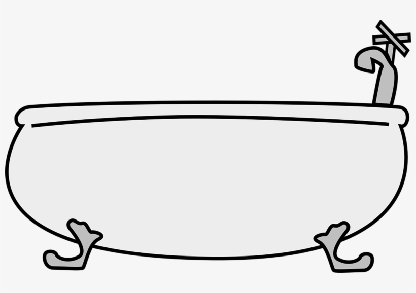 Bathtub, Tub, Bathroom, Bath, - Clipart Bathtub, transparent png download