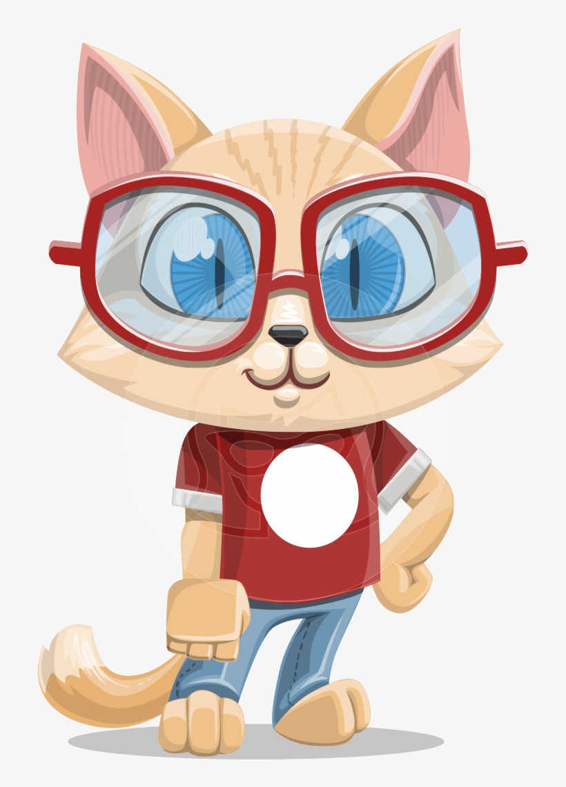 Svg Transparent Library Action Clipart Cute - Character Cat Vector, transparent png download