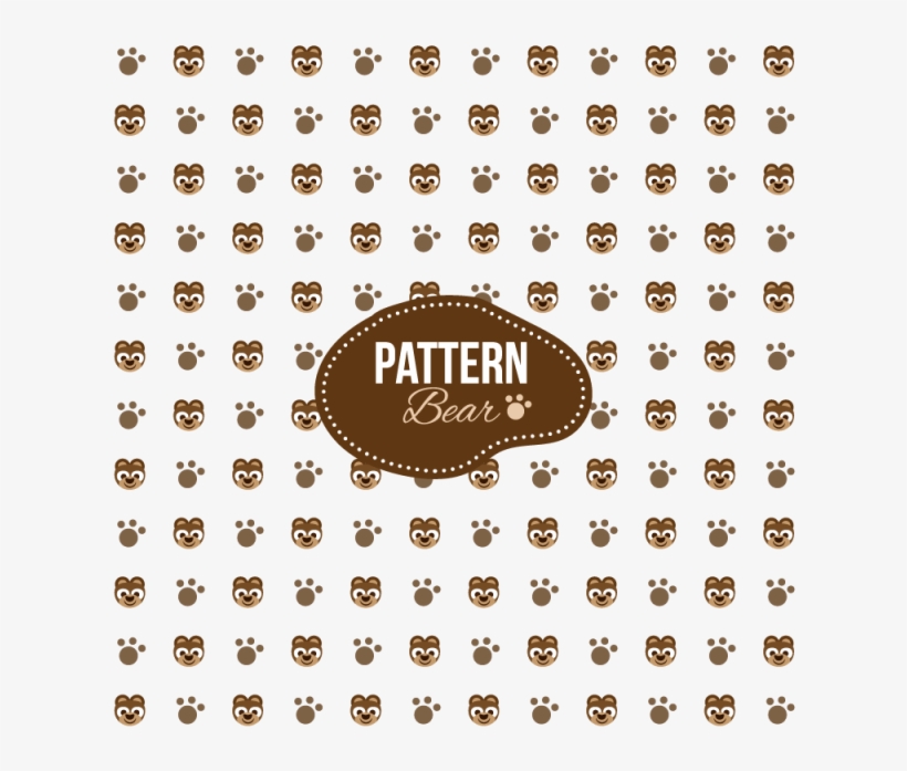 Pattern With Bear And Footprints Shapes, Background, - Jesus Heals The Paralytic Word Search, transparent png download