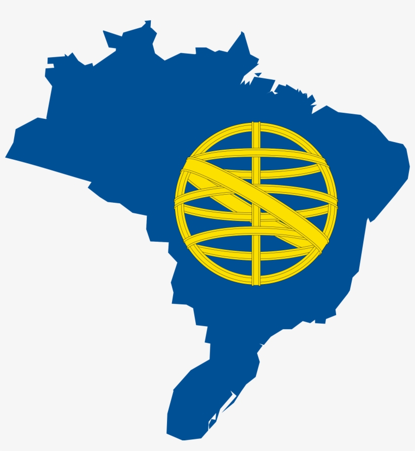 Flag Map Of Kingdom Of Brazil - United Kingdom Of Brazil, transparent png download
