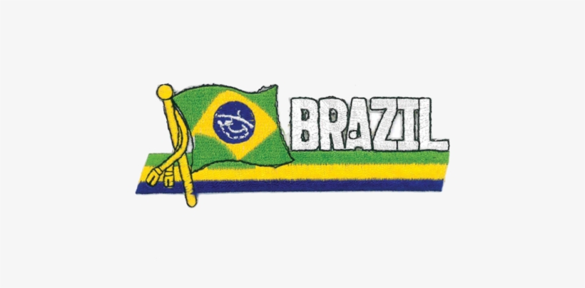 1416 Brazil Flag Patch - Illustration, transparent png download