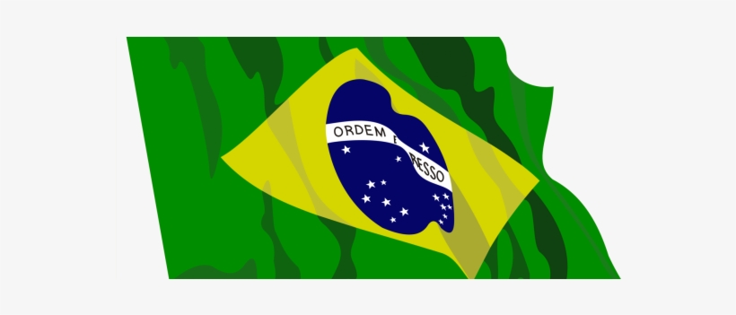 Brazil Flag Wave Vector Imageud - Brazil Flag Png, transparent png download
