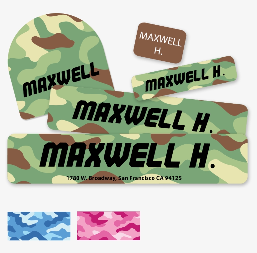 Camouflage Labels For Camp - Maxi Tip, transparent png download