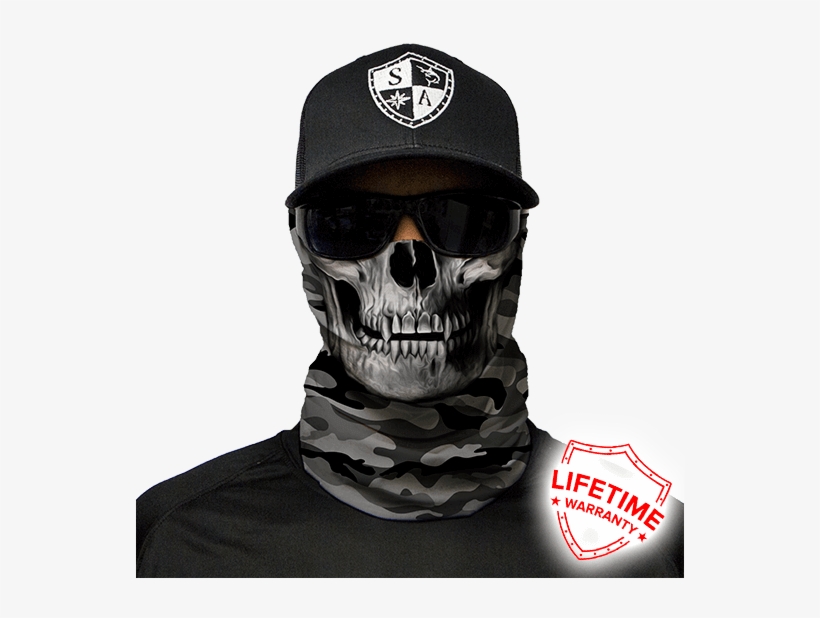 Grey Military Camo Skull - Camo Skull Face Shield, transparent png download