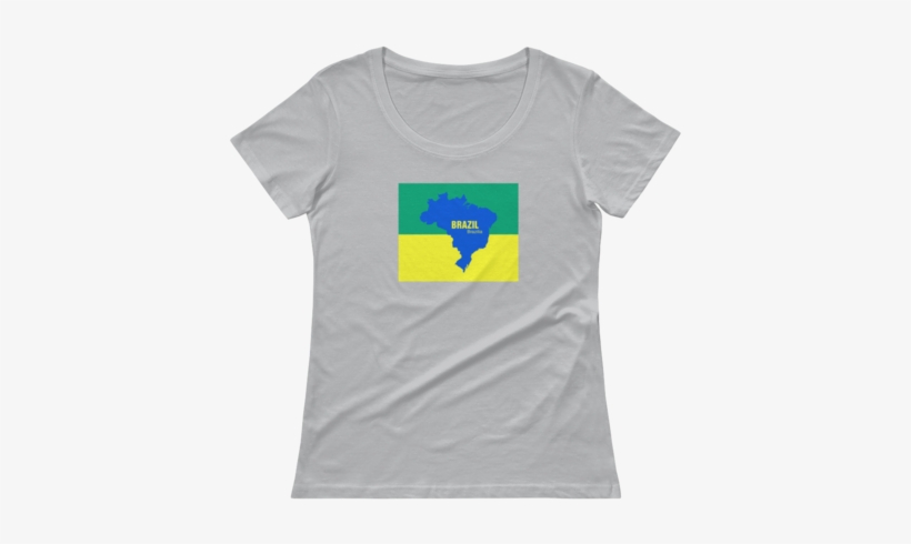 Brazil Flag Colors Women's Silver Scoopneck T-shirt - Ready To Hatch Pregnant Easter Shirt- Easter Pregnancy, transparent png download