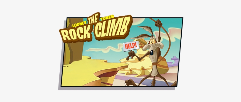 Looney Tunes Rock Climb - Looney Tunes Wile E Coyote Under Rock, transparent png download