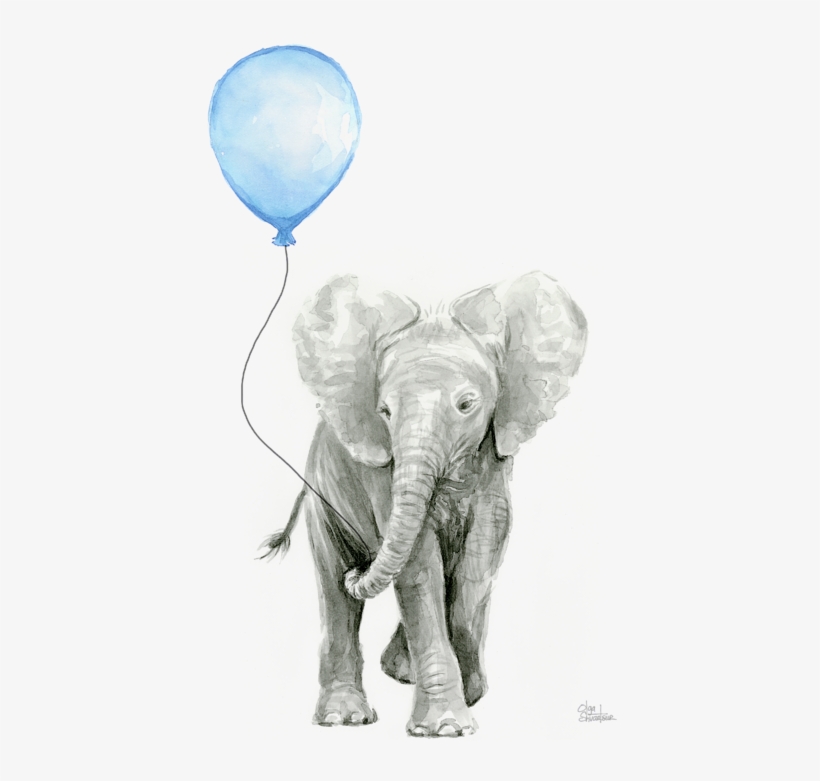 Click And Drag To Re-position The Image, If Desired - Cool Baby Elephant Art, transparent png download