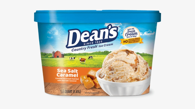 Dean's Premium Sea Salt Caramel Ice Cream - Dean's Ice Cream, transparent png download