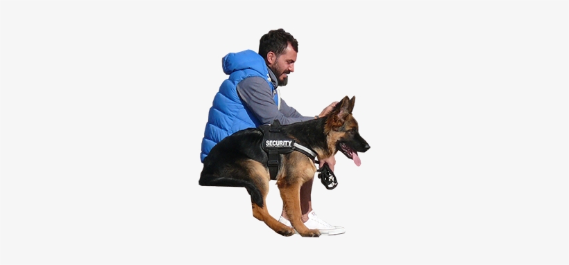Imagenatives 0027 Sitting Man With Dog Cutout - Man With Dog Png, transparent png download
