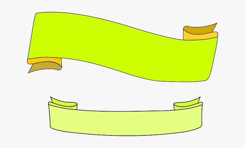 Banner, Ribbon, Label - Pita Label Hijau, transparent png download