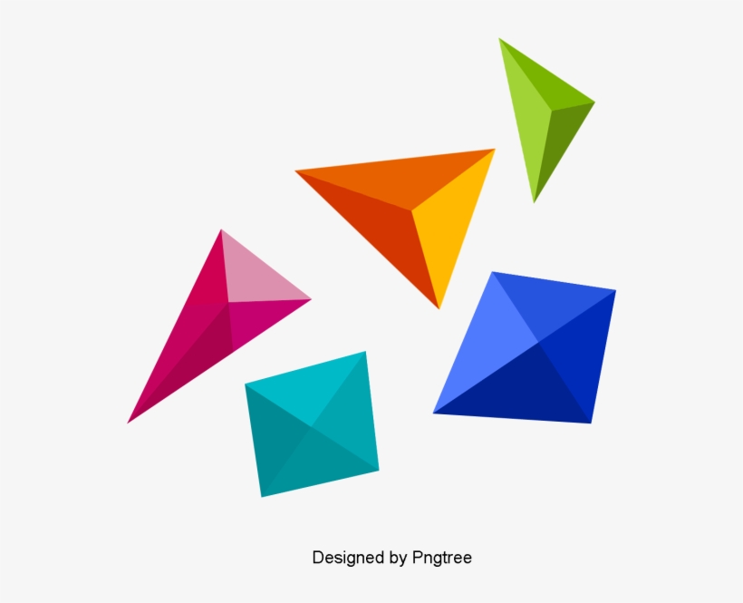 Colorful Geometric Shape Pattern, Bright Colors, Geometry, - Triangle, transparent png download