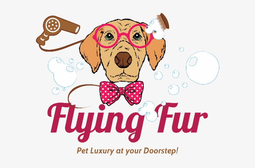 Flying-fur - Nerdy Dog Illustration With Glasses Pendant Necklace, transparent png download