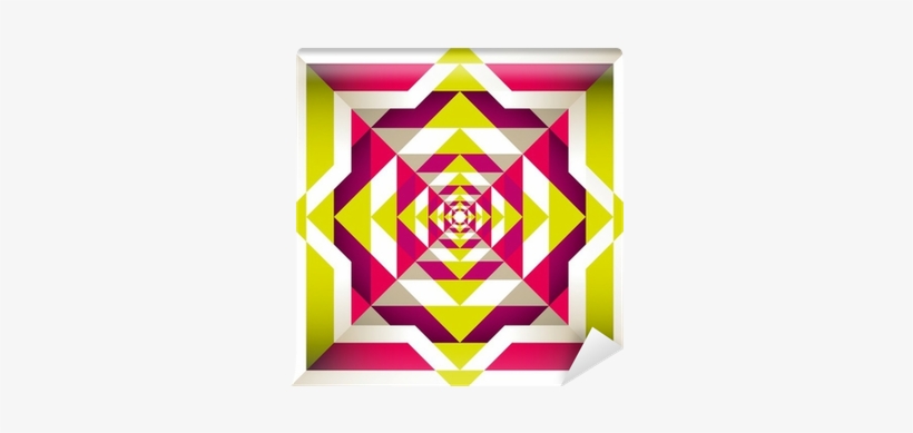 Psychedelic Retro Background With Geometric Shapes - Shape, transparent png download