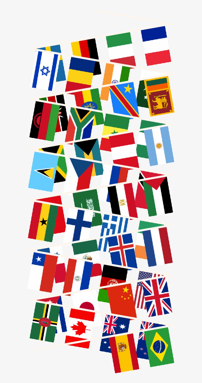 Giant Multi Nation Bunting - Translation, transparent png download