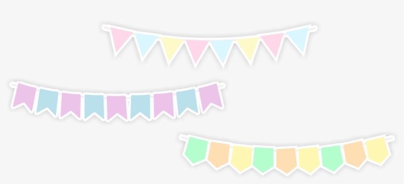Pennant Banner Banner Shabby Chic - ป้าย พาส เท ล Png, transparent png download