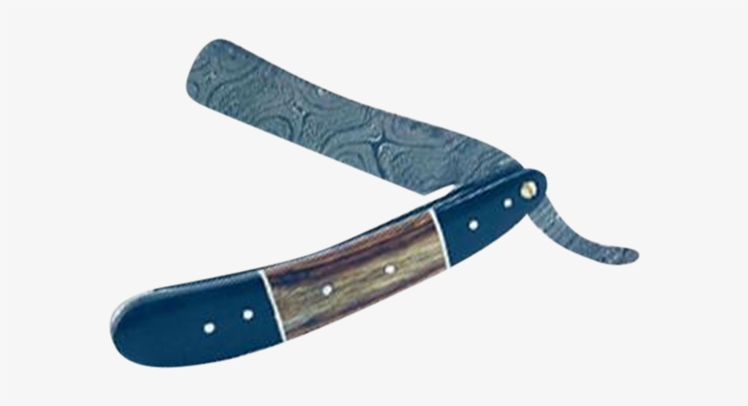 Damascus Straight Razor Steel Blade And Horn / Wood - Blade, transparent png download