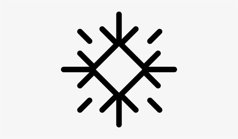 Winter Snowflake With Diamond Outline Vector - Snow Flake Svg, transparent png download