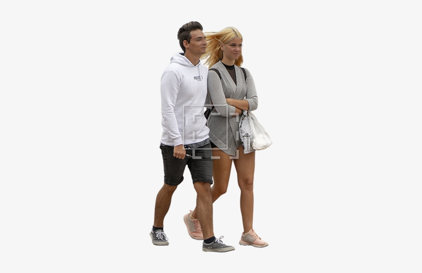 Attractive Couple Walking In The Breeze - Walking In The Breeze, transparent png download
