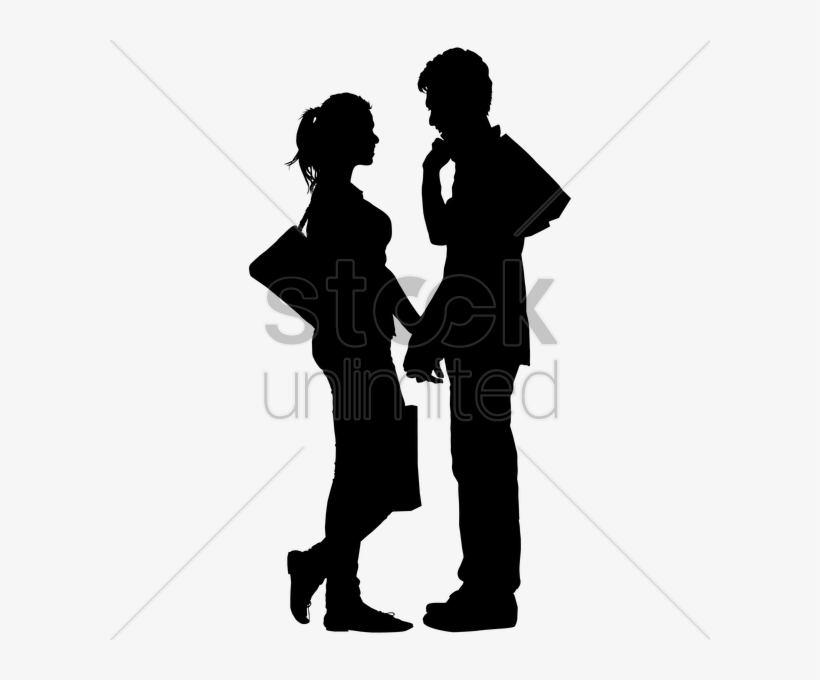 Silhouette - Couple - Shopping Bag, transparent png download