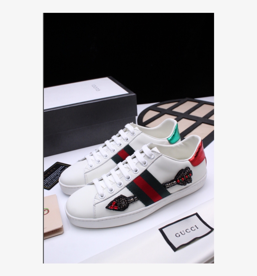 Original Couple Couple Models Guccl Small White Shoes - Skate Shoe, transparent png download