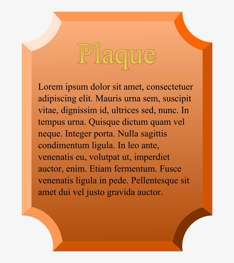 Plaque Png Images 491 X, transparent png download