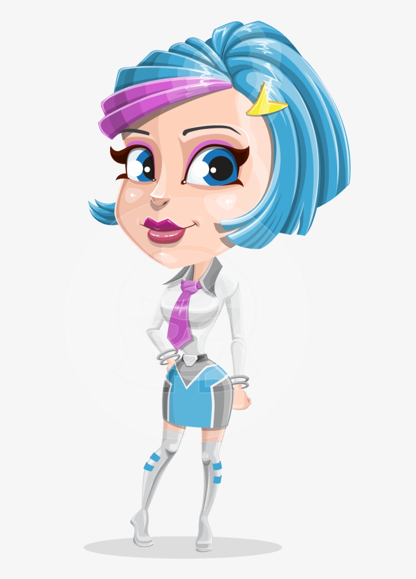 Urania The Energetic Future Girl - Adobe Character Animator, transparent png download