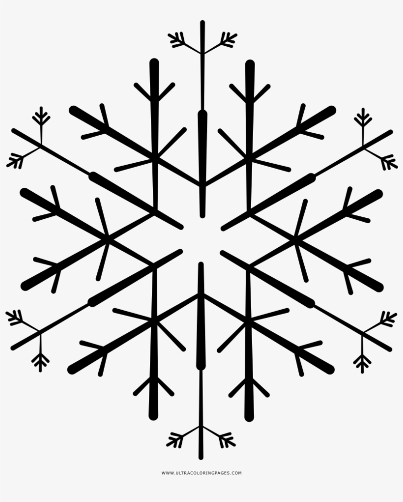 Copo De Nieve Página Para Colorear - Drawing, transparent png download