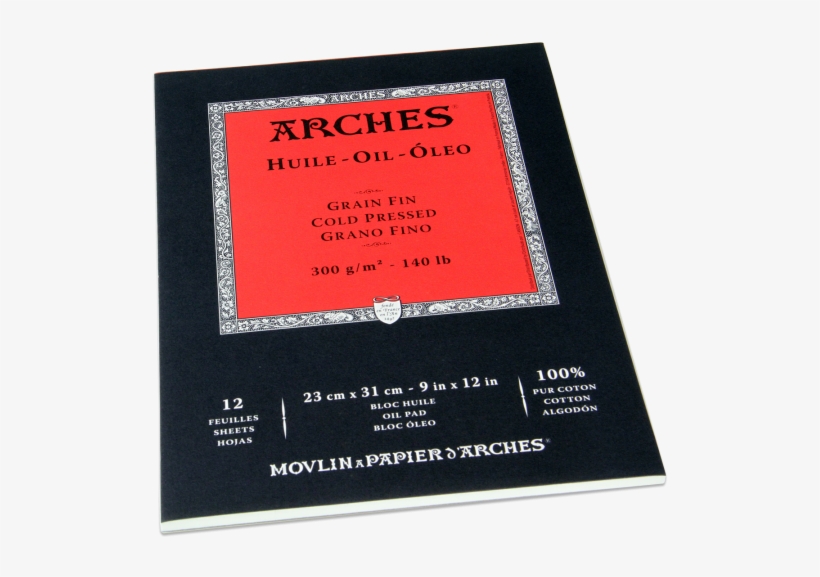 Bloc Arches Huile - Arches : Huile : Oil Painting Paper : Pad : 9x12in, transparent png download