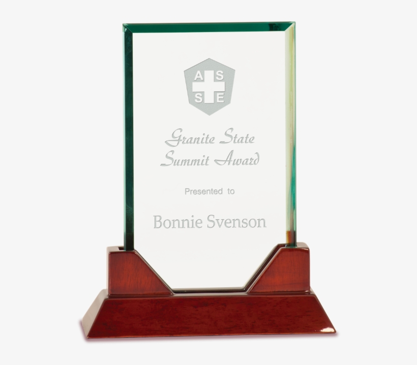 Glass Award Png Download - Plaque Wood And Glass, transparent png download