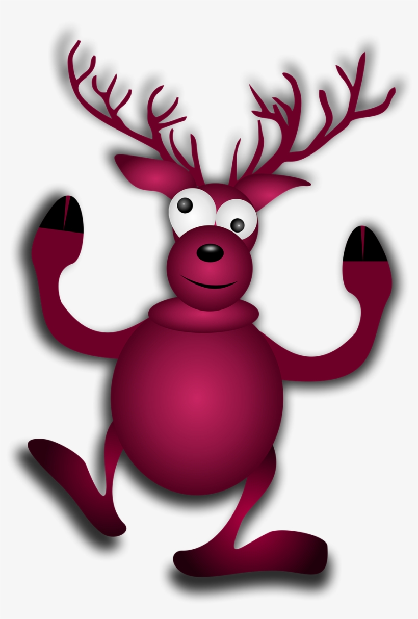 Reindeer Christmas Santa Reindeer - Reindeer, transparent png download