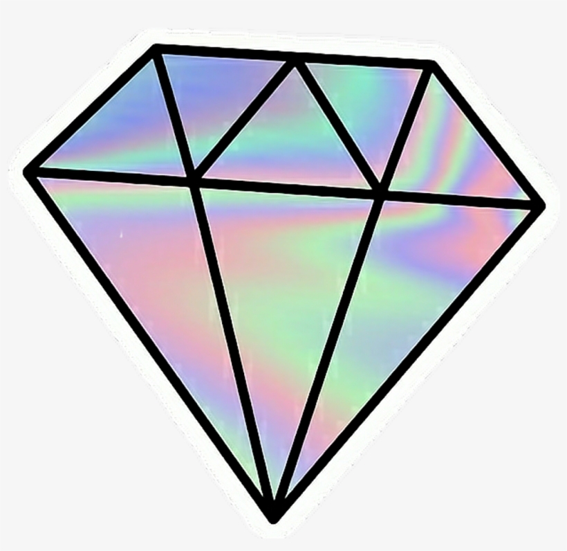#diamond #crystal #holo #holographic #glitch #rainbow - Illustration Of Diamond, transparent png download