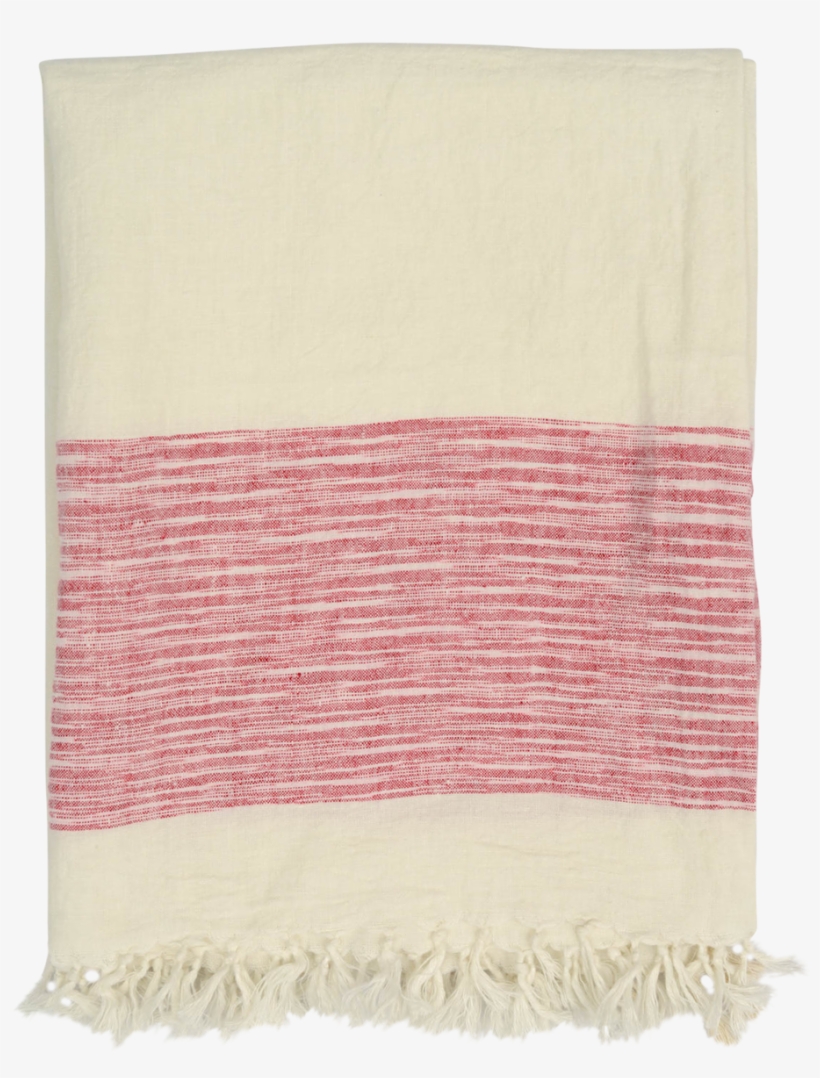 Laguna Red Striped Linen Throw - Scarf, transparent png download