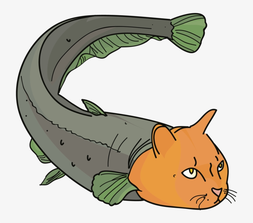 Random Facts With - Cartoon Cat Fish, transparent png download