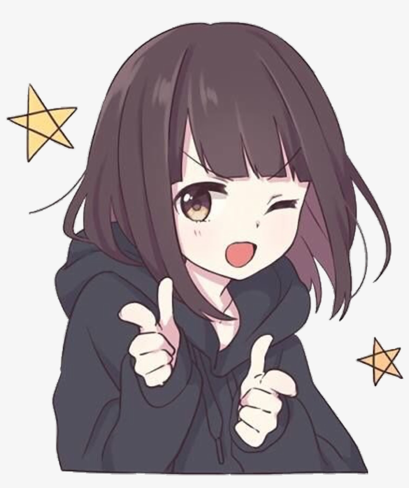 Kawaiianime Animegirl Animekawaii Lov - Menhera 酱 表情 包, transparent png download