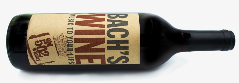 Old 502 Bachs Wine On Side - Glass Bottle, transparent png download
