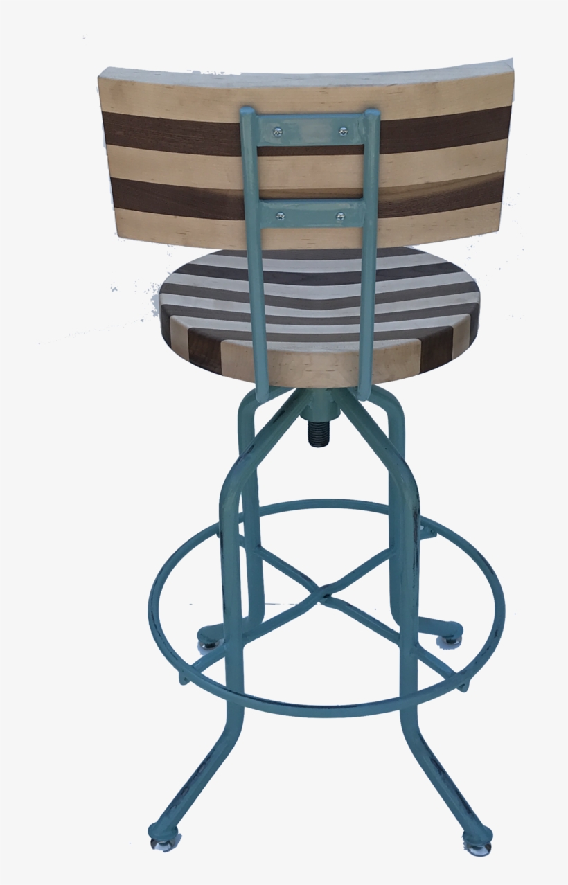 Contemporary Wood And Steel Stool, Commercial Stool, - Chair, transparent png download