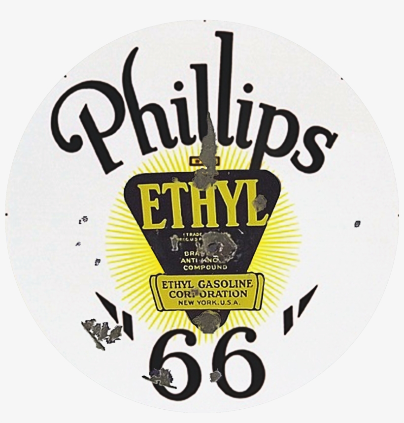 Vintage Sign Philips 66 Ethyl - Barnsdall Sign, transparent png download