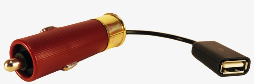 Car Charger, Red Shotgun Shell Phone Charger By Easterly - Dvi Cable, transparent png download