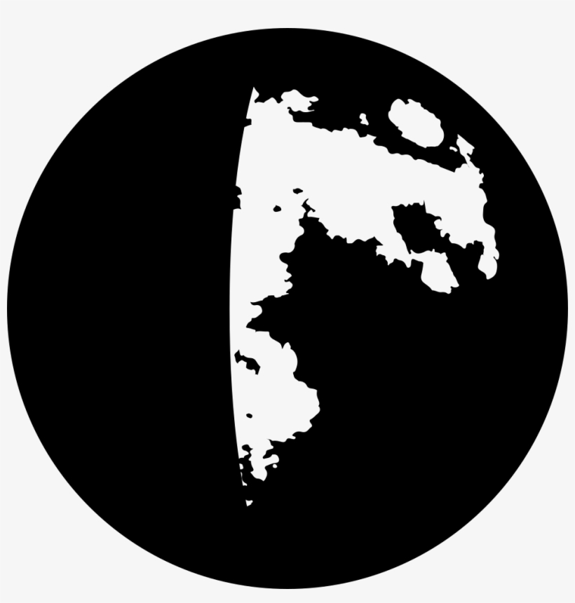 Moon Phase Symbol Comments - Crater Moon Black And White, transparent png download