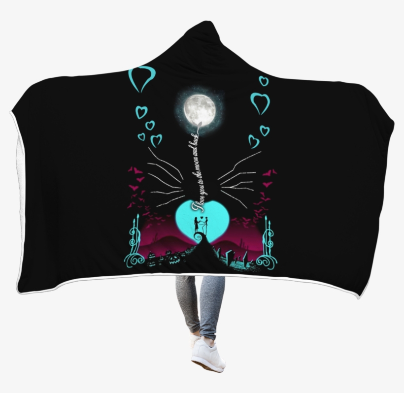 3d Moonlight Love You To Moon And Back Full-print Hooded - Sweatshirt, transparent png download