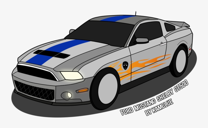 Image Library Stock Ford Shelby Gt Drawing By Kamclue - Police Car, transparent png download