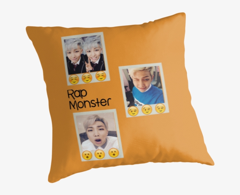 Rap Mon Emoji Polaroids By Satansaysyo - Cushion, transparent png download