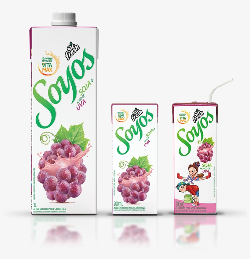 Soyos Grape - Suco De Soja Soyos, transparent png download