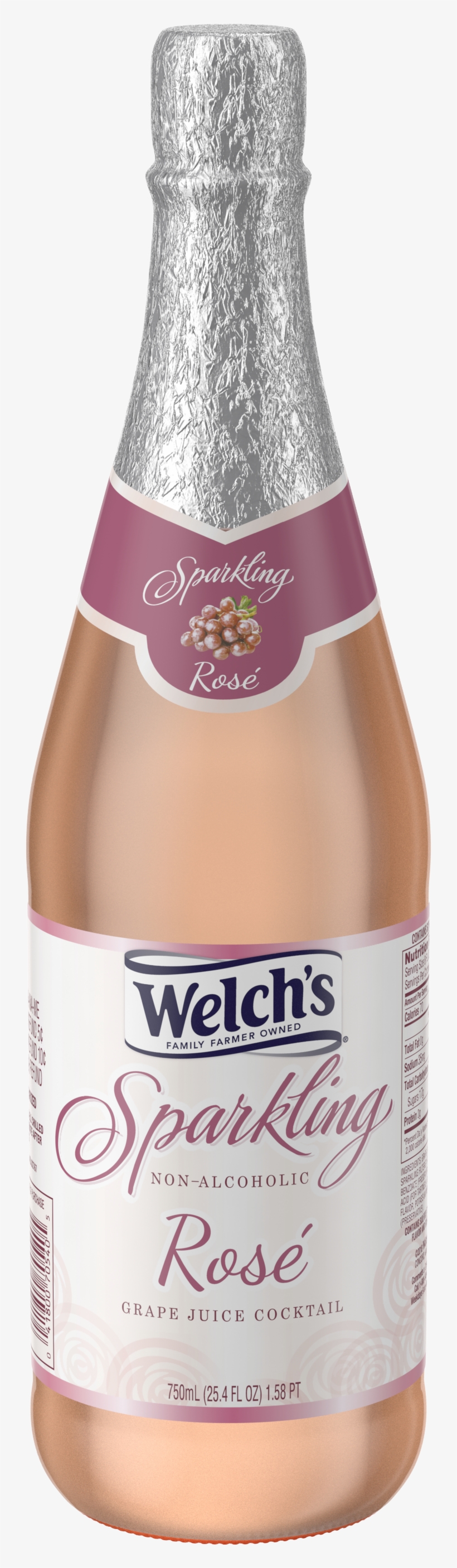 Welch's Non-alcoholic Sparkling Rose Grape Juice Cocktail, - Sparkling Rose Grape Juice, transparent png download
