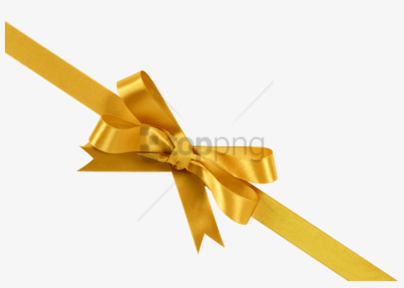 Free Png Gold Gift Bow Png Png Image With Transparent - Transparent Gold Ribbon Png, transparent png download